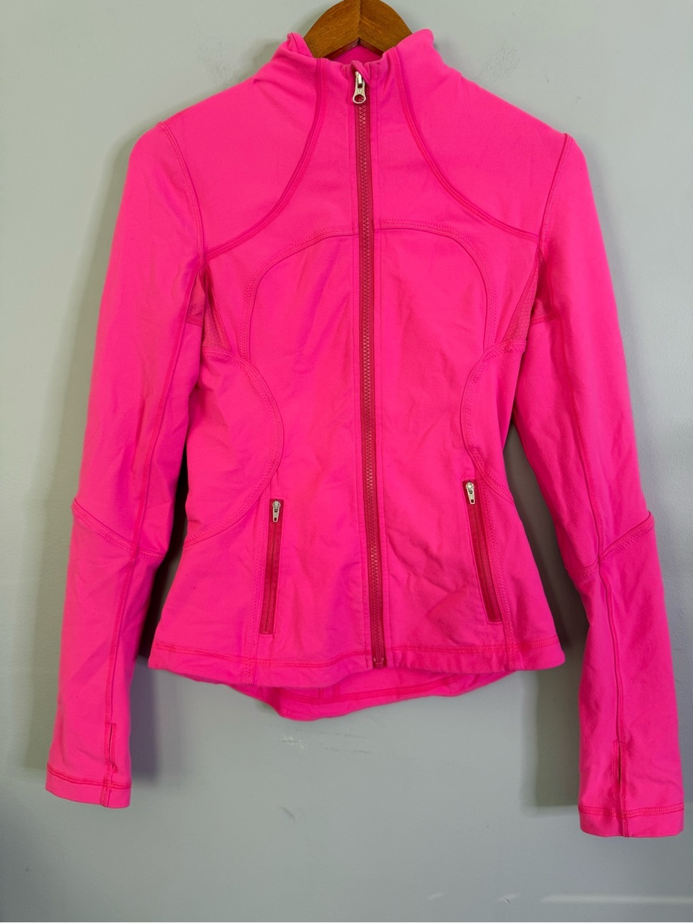 Lululemon Hot Pink Full Zip Define-Style Athletic Jacket Size 4